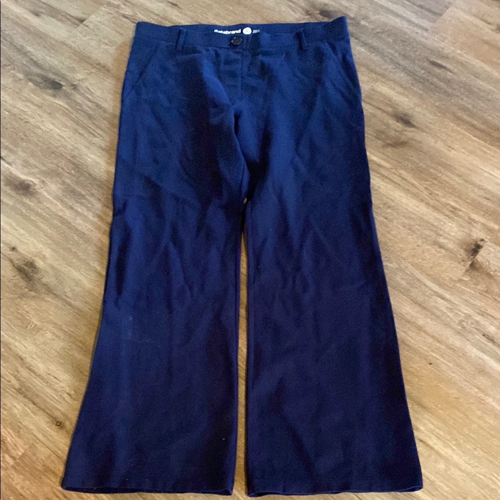 Betabrand Navy Wide Leg Pants